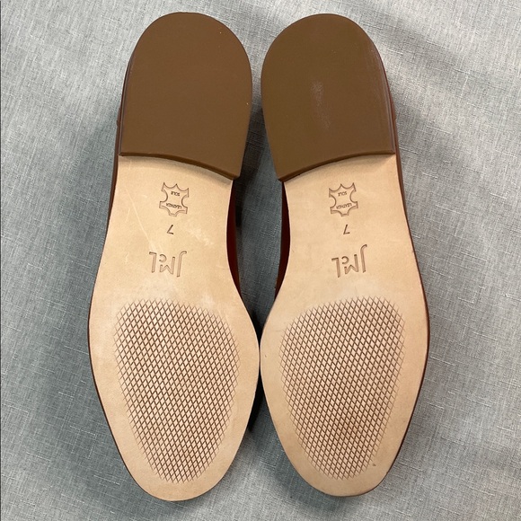 J McLaughlin Brown Leather Flats Loafers Women’s Size 7 Concetta Classic Style - Picture 7 of 16